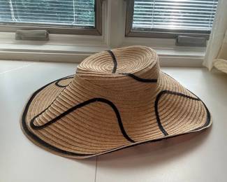 Diane Harty Millinery Wide-Brimmed Straw Hat