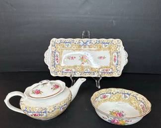 Royal Albert Valentine Teapot, Bowl, and Tray Set