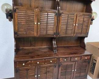 Ethan Allen Two Piece Hutch