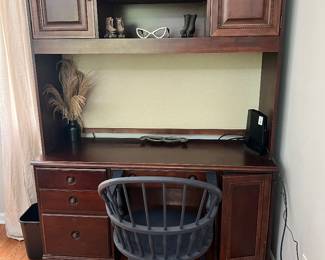 desk and bookcase