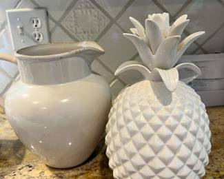 Pottery decoration and pitcher