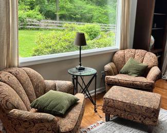chairs and ottoman