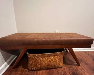 leather bench