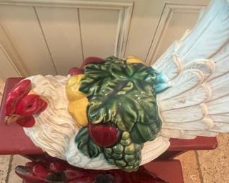 Fitz & Floyd "Lantana" Rooster and Hen Figurine Set