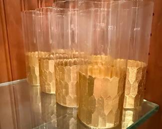 Gold Honeycomb Tumblers Set