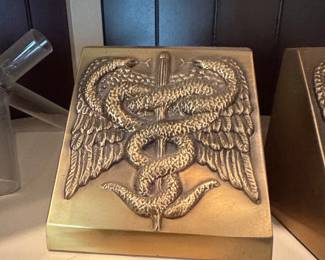 PM Craftsman Caduceus Medical Bookends