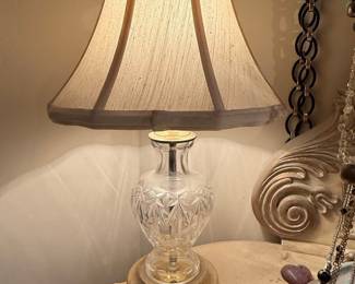 Waterford Crystal and Brass Table Lamp