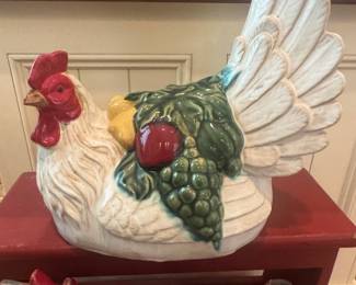 Fitz & Floyd "Lantana" Rooster and Hen Figurine Set