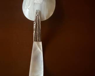 Mother of Pearl Caviar Spoon with Silver Handle
