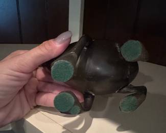Bronze Frog Sculpture