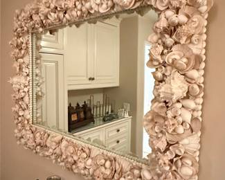 Monumental Seashell Encrusted Mirror