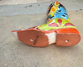 Talavera Ceramic Cowboy Boot Planter