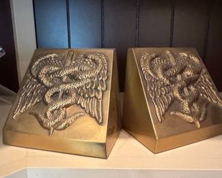 PM Craftsman Caduceus Medical Bookends