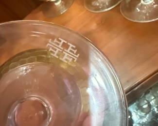 Fitz & Floyd Hammered Gold Wine Glasses (Set of 6)