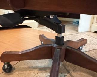 Executive Leather Office Chair with Nailhead Trim