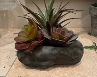 Artificial Succulent Arrangement in Stone Pot