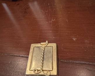 Vintage Ornate Miniature Photo Frame with Floral Enamel