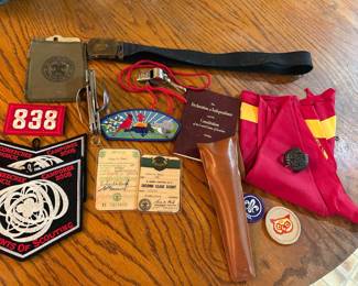 Vintage Boy Scout items. 
