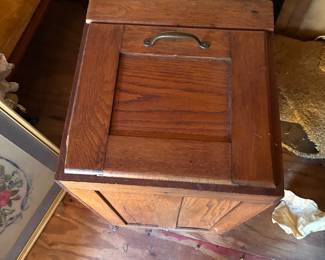 Stacking oak file cabinet.