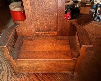 Oak settle.