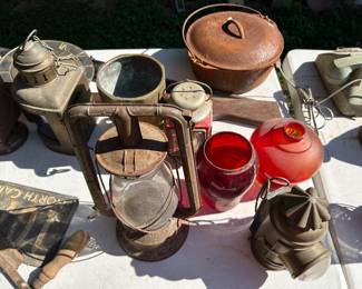 All types of lanterns and car lamps..  More pictures to come.