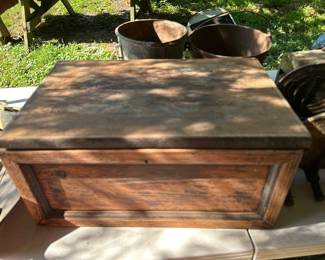 Wooden tool box.