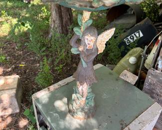 Decorative bird bath. 