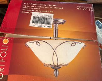Hanging fixture still in the box. 
