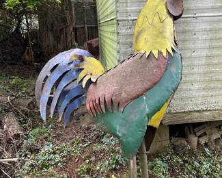 Approximately 6 feet tall rooster.