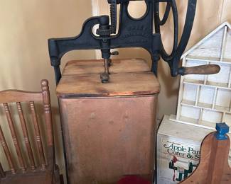 Antique butter churn. 