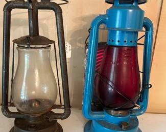 A wonderful collection of vintage and antique lanterns. 