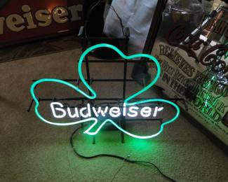 Rare Vintage Budweiser Neon Shamrock
