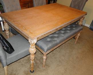 Wayfair dining room table with bench (chairs are not for sale)