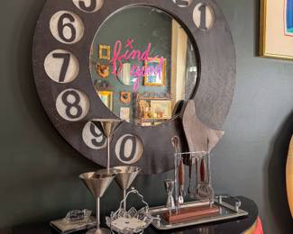 Mirrors and bar ware