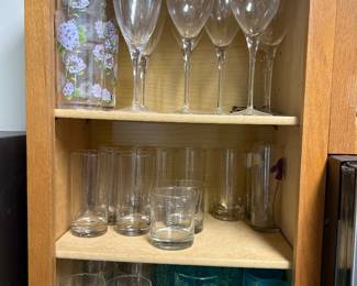 Glassware and stemware, glass and crystal