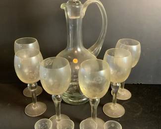 Vintage Decanter Set Made In Romania