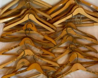 Wood HangersSome From Various Hotels