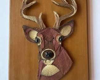 Vintage Stag Head String Art