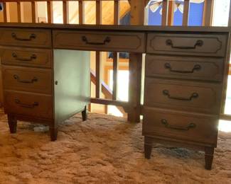 Wood Desk With Laminated Top