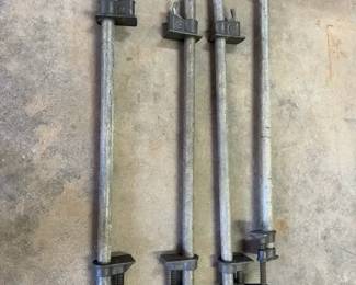 Four Pipe Clamps