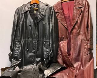 Two Womens Leather Jackets