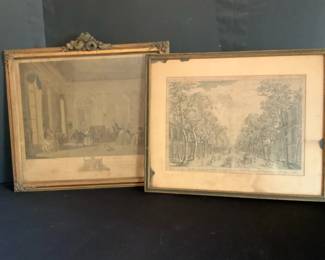 Two Vintage Engraving Prints