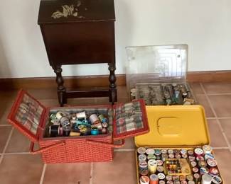 Sewing Cabinet Lot