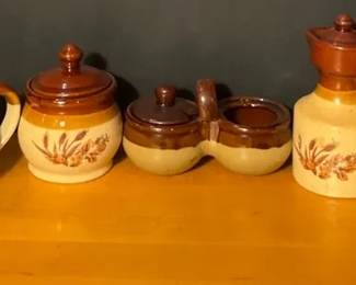 Vintage Brown Wheat Stoneware