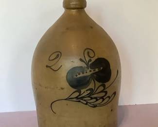  03 Two Gallon Stoneware Jug Stamped Geddes NY