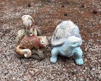 Concrete Squirrels  Plaster Turtle