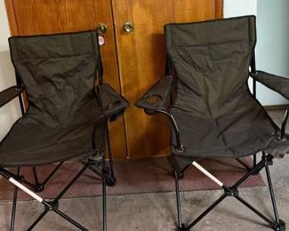 Two Folding Camping Chairs With Bag