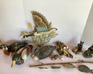 Duck With Fishing Decor