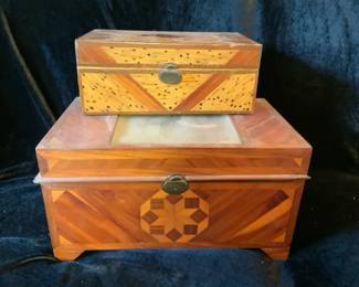 Two Vintage Wood Boxes