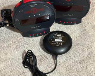 Sonic Alert Sonic Bomb Extra-Loud Alarm Clocks w/ Super Shaker Bed Vibrator 